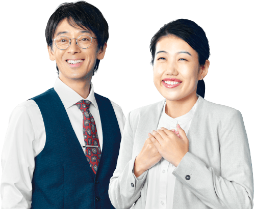 微笑んでいる夏子さんと滝藤さん