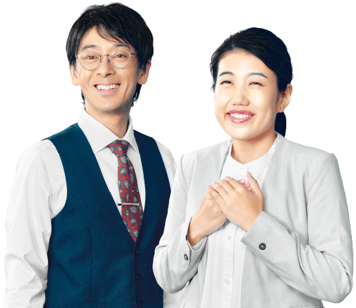 微笑んでいる夏子さんと滝藤さん