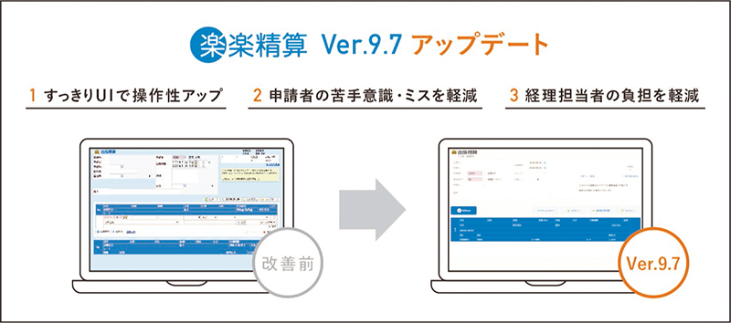 「楽楽精算」Ver.9.7 アップデート